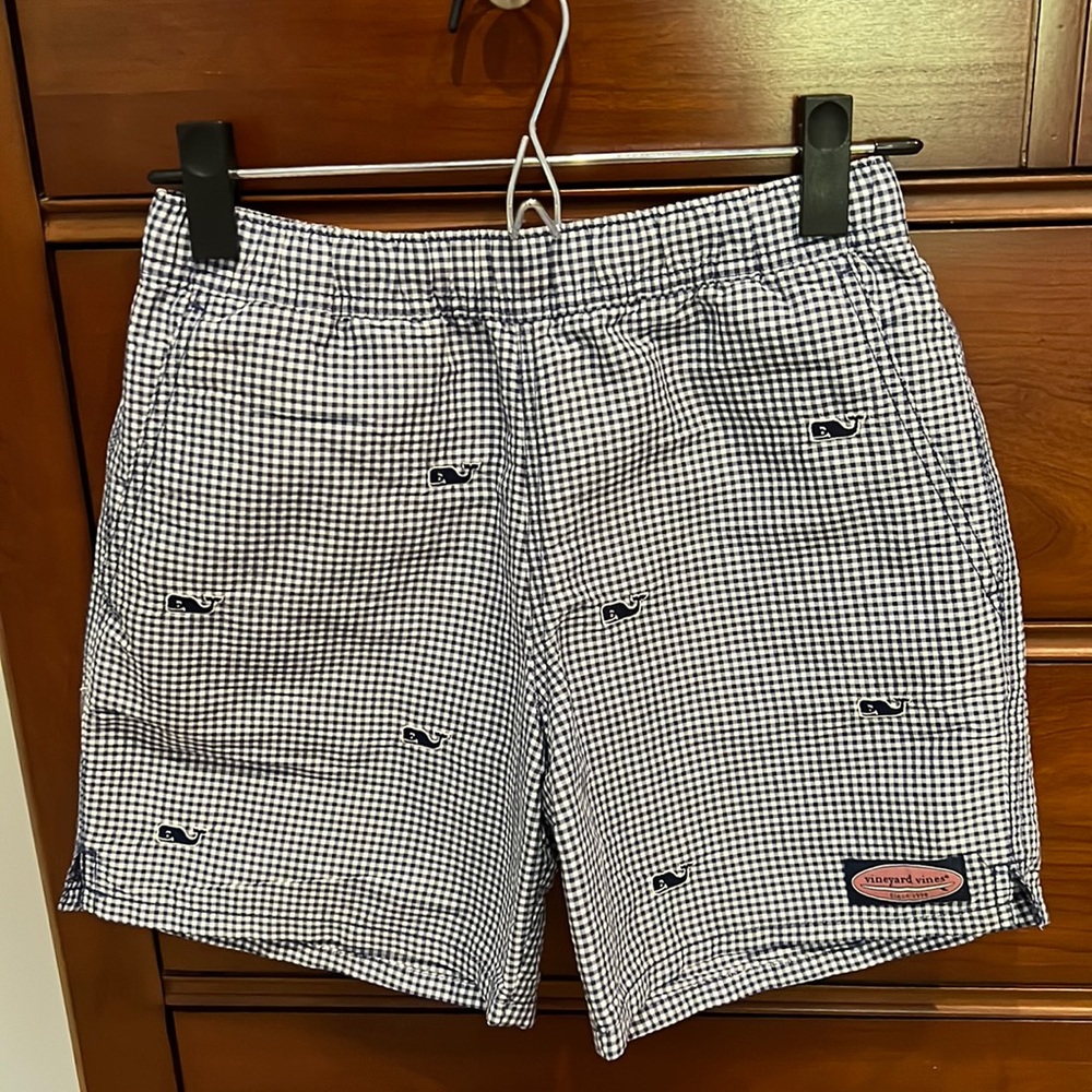 EUC Vineyard Vines Blue and White Gingham Bathing Suit (8-10)
